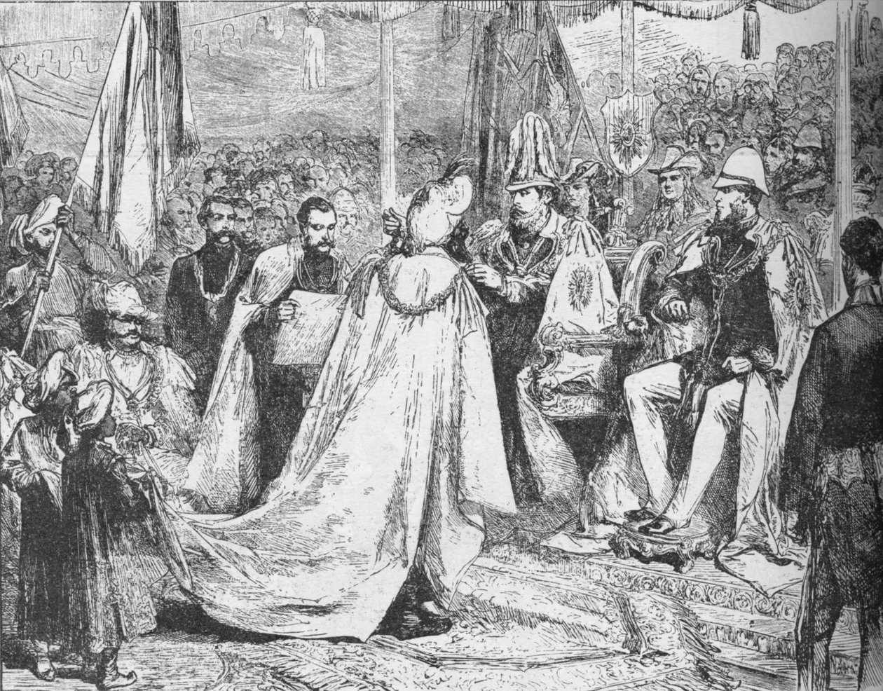 أمير ويلز يرأس في الفصل الكبير لنجم الهند في كالكوتا ، 1875 1908 بواسطة غير معروف