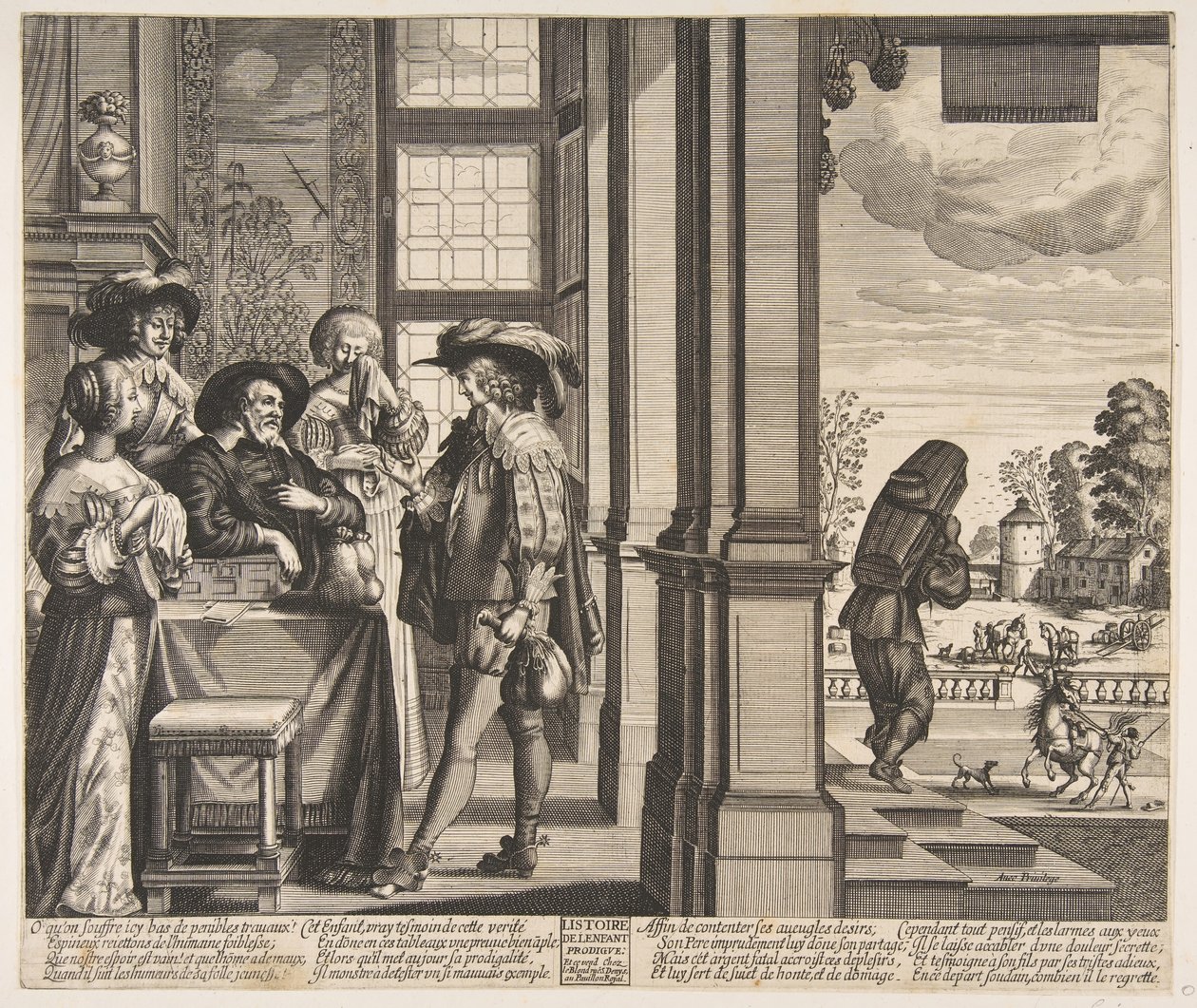الابن الضال يغادر المنزل ، كاليفورنيا. 1636. بواسطة غير معروف