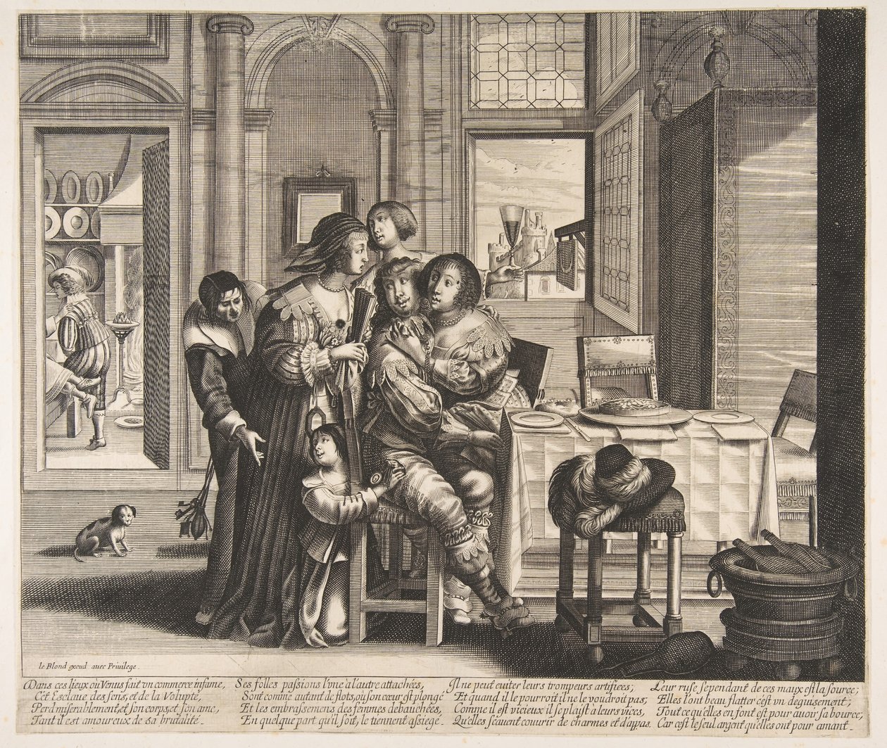 الابن الضال في بيت سيئ السمعة ، كاليفورنيا. 1636. بواسطة غير معروف