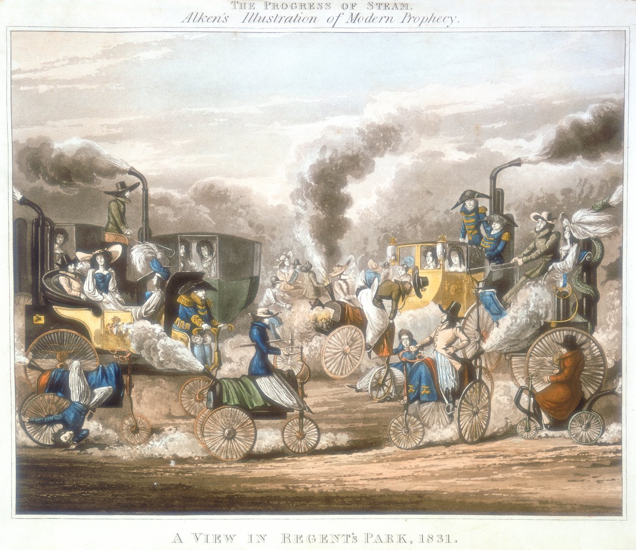 تقدم البخار. منظر في ريجنتس بارك ، 1831 ، 1828 بواسطة غير معروف