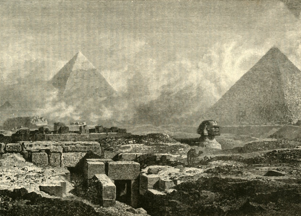 الأهرامات وأبو الهول ، 1890. بواسطة غير معروف