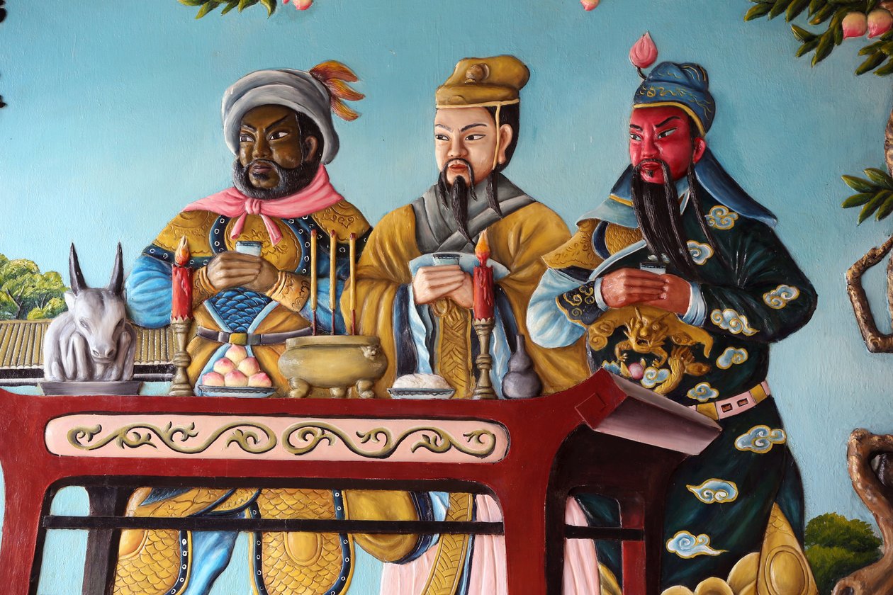 قاعة التجمع Quang Trieu (الكانتونية). جدار مزخرف. هوي آن. فيتنام بواسطة غير معروف