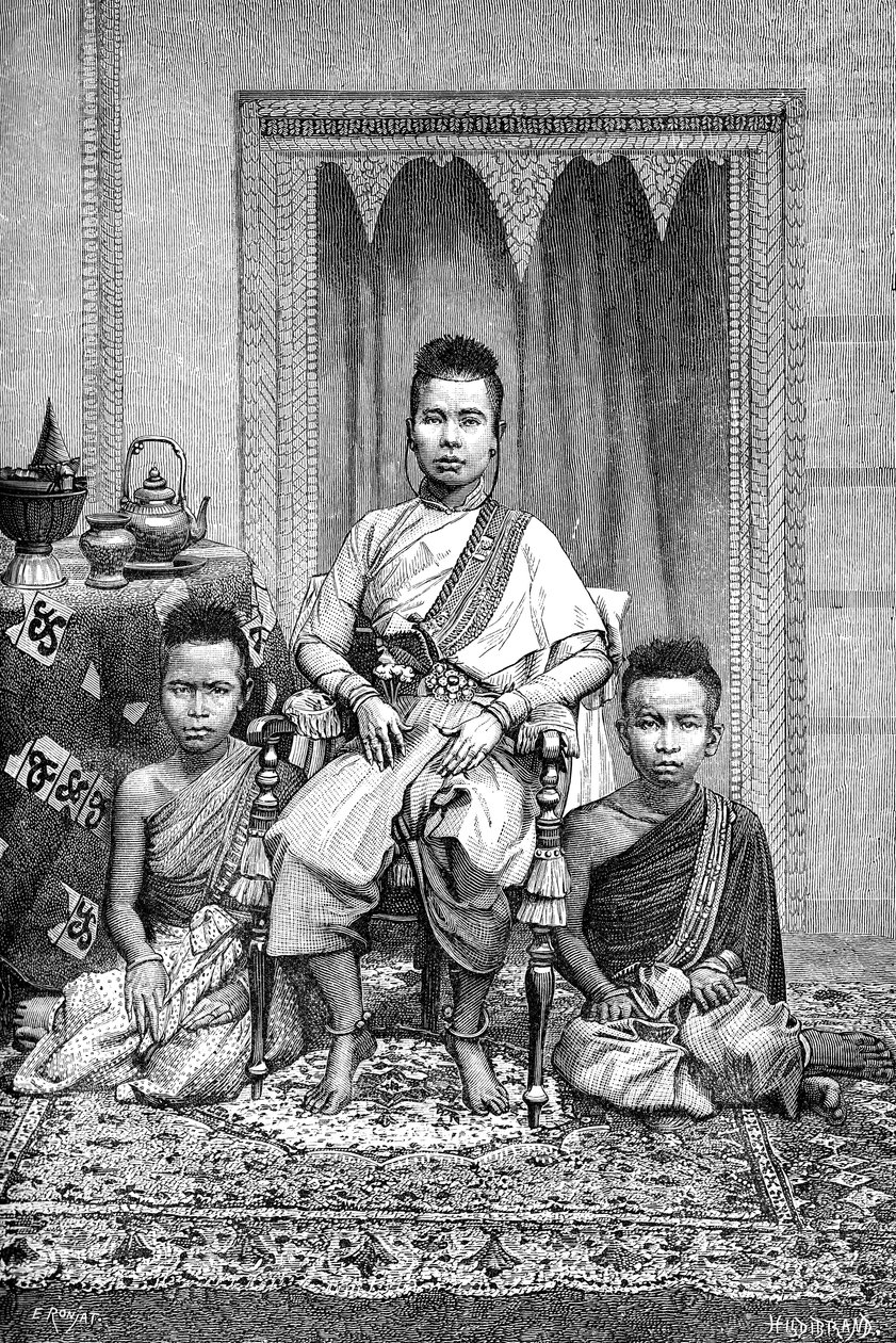 الملكة الأم لكامبوان الخمير ، كمبوديا ، 1895 بواسطة غير معروف
