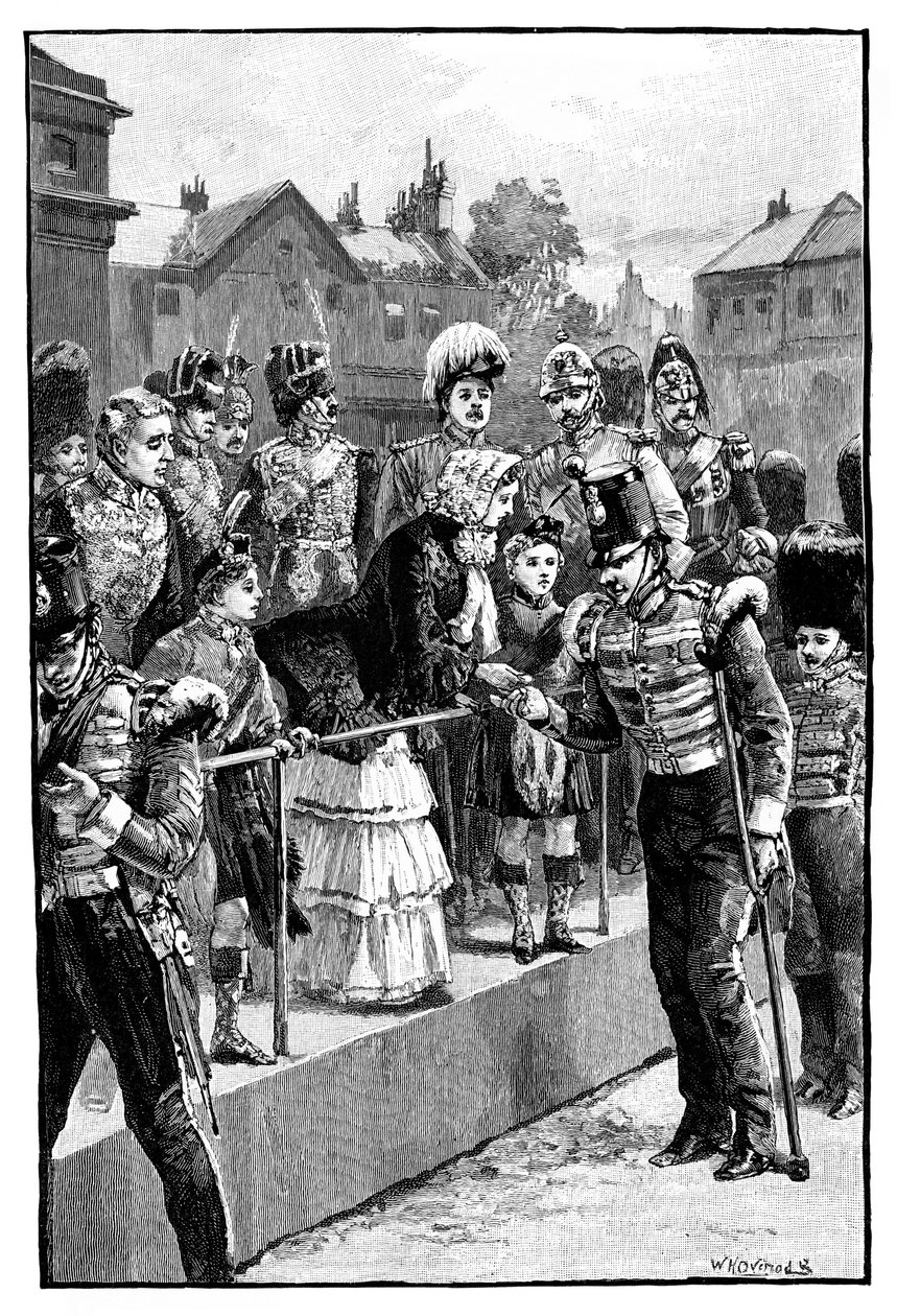 الملكة توزع ميدالية شبه جزيرة القرم ، عرض هورسغاردز ، لندن ، c1850s ، 1888 بواسطة غير معروف