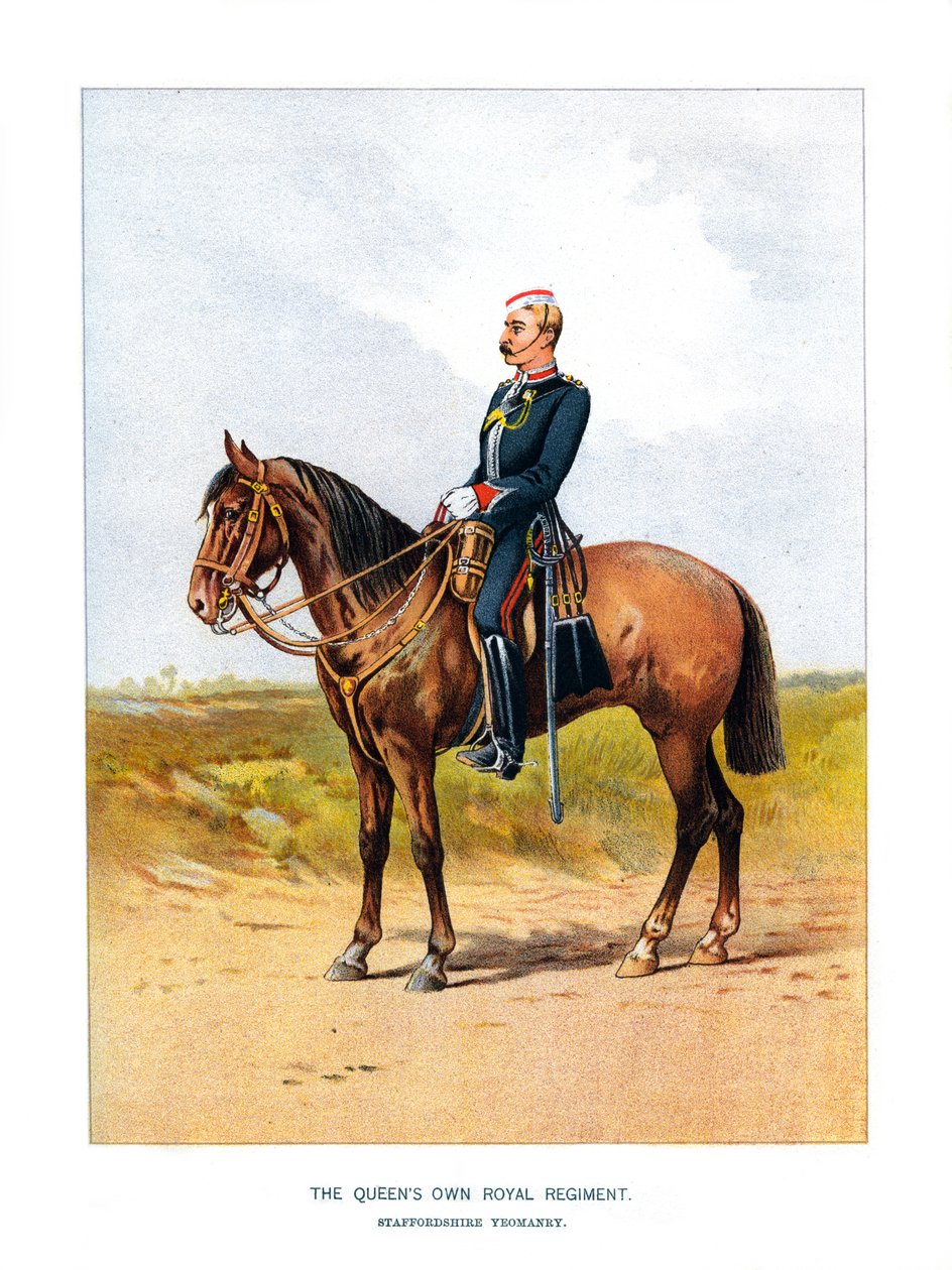 The Queens Own Royal Regiment، Staffordshire Yeomanry، c1890 بواسطة غير معروف