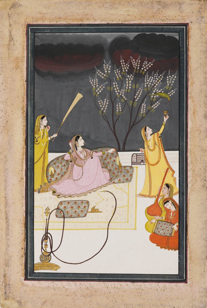 The Ragini Dhanasari Desi of the Raga Dipaka ، c1820 بواسطة غير معروف