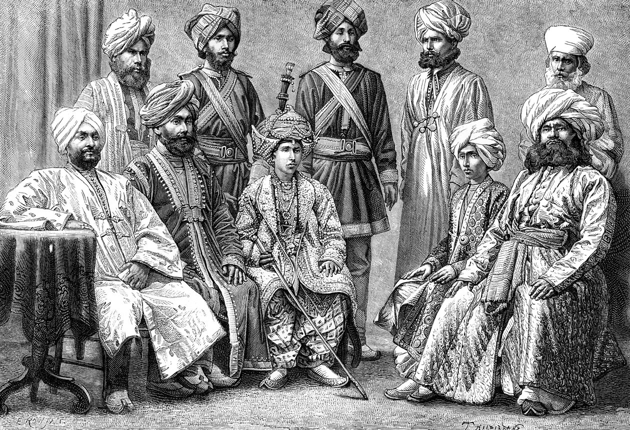 الراجا باهاوالبور ومحكمته ، 1895 بواسطة غير معروف