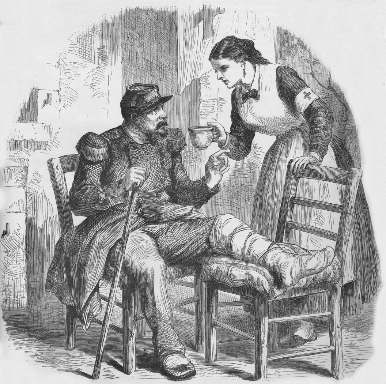 ممرضة الصليب الأحمر 1884 بواسطة غير معروف