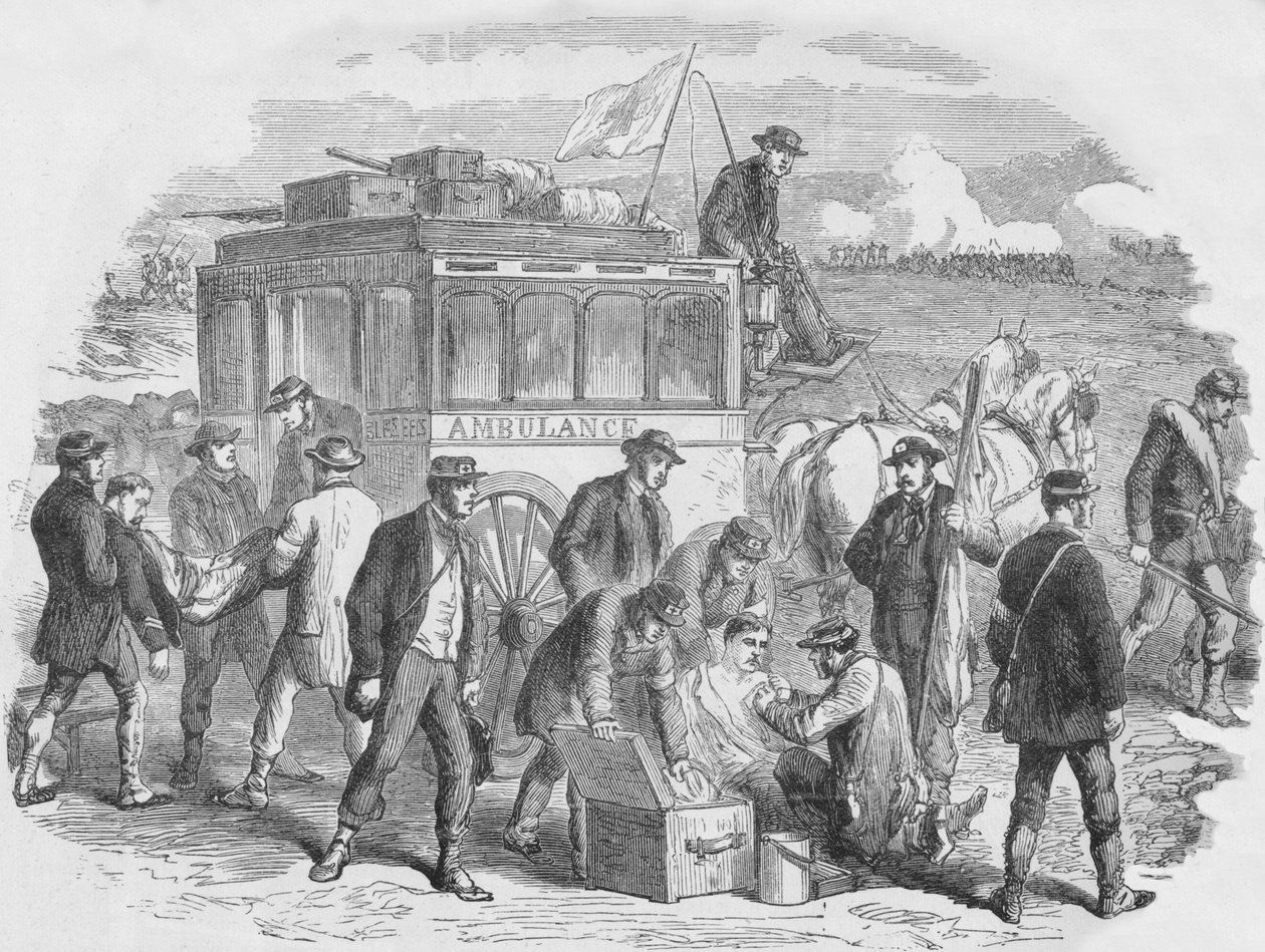 جمعية الصليب الأحمر في العمل خارج باريس ، 1870 ، 1884 بواسطة غير معروف