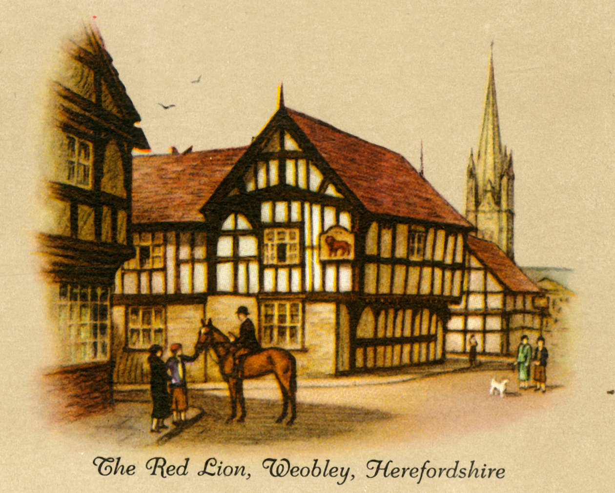 الأسد الأحمر ، Weobley ، Herefordshire ، 1936. بواسطة غير معروف