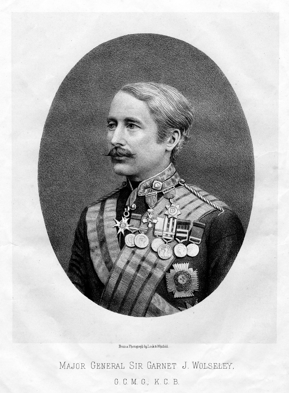 العريف الحق العقيق جوزيف ولسيلي ، المشير البريطاني ، 1880 بواسطة غير معروف