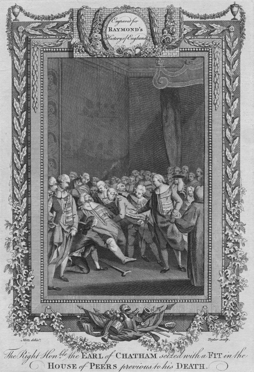 تم الاستيلاء على الشرفاء المحبوب إيرل تشاتام مع صالح في بيت الأقران ، c1787 بواسطة غير معروف