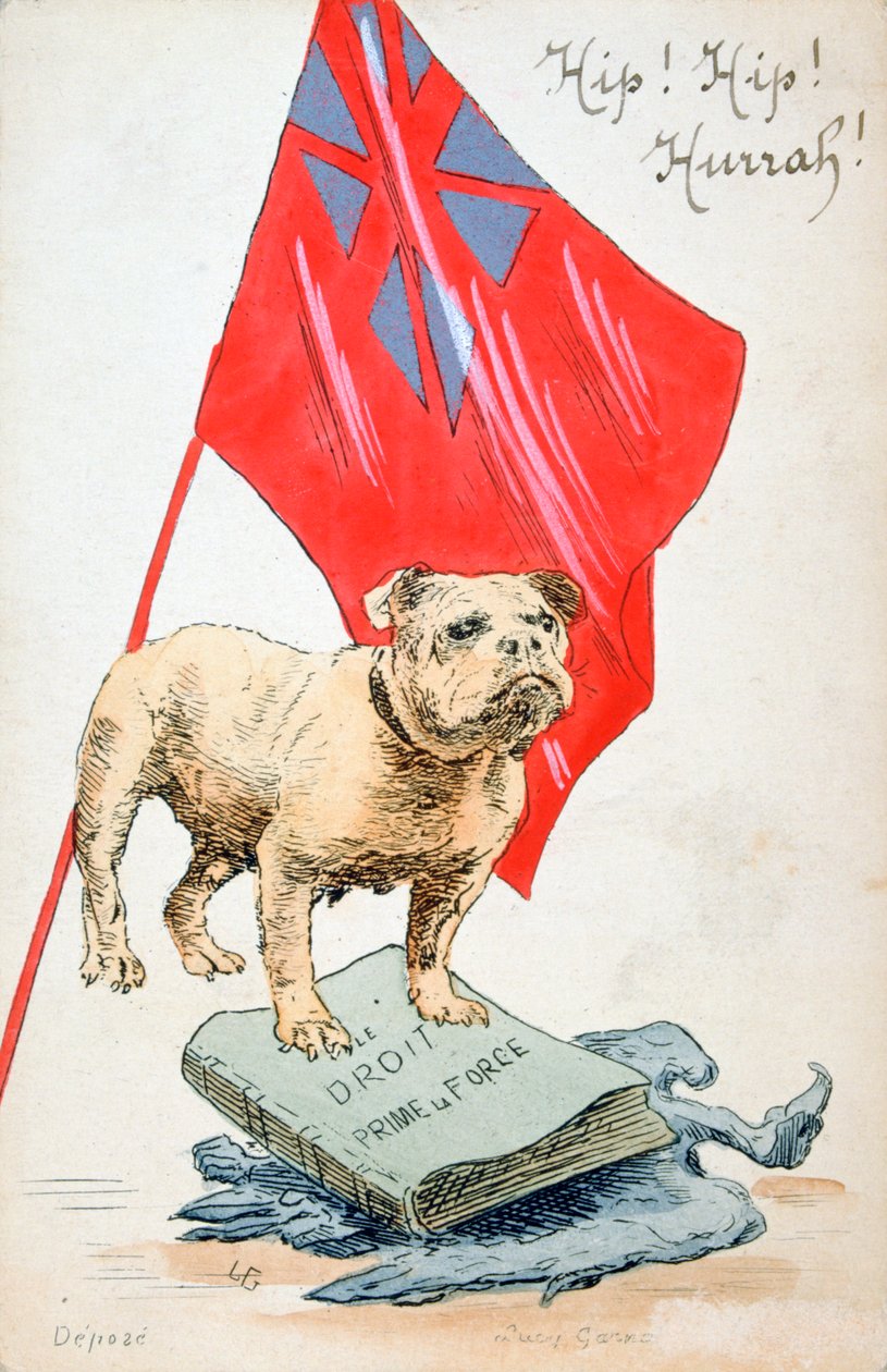 اليمين يسبق القوة ، البطاقة البريدية الفرنسية للحرب العالمية الأولى ، 1914-1918 بواسطة غير معروف