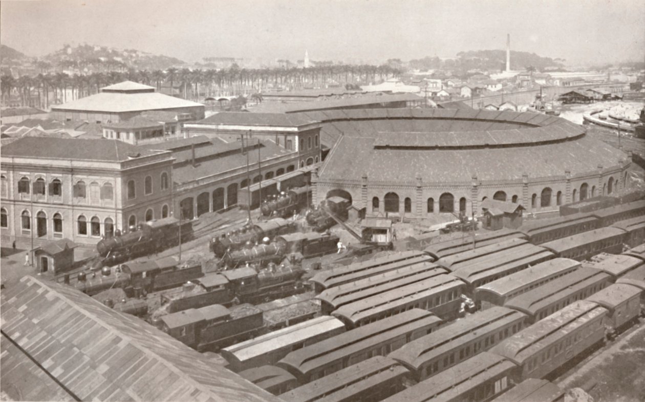 ال ريو دي جانيرو تيرمينوس للسكك الحديدية المركزية في البرازيل ، 1914 بواسطة غير معروف
