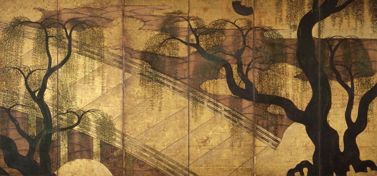 جسر النهر في Uji ، 1568-1615 بواسطة غير معروف