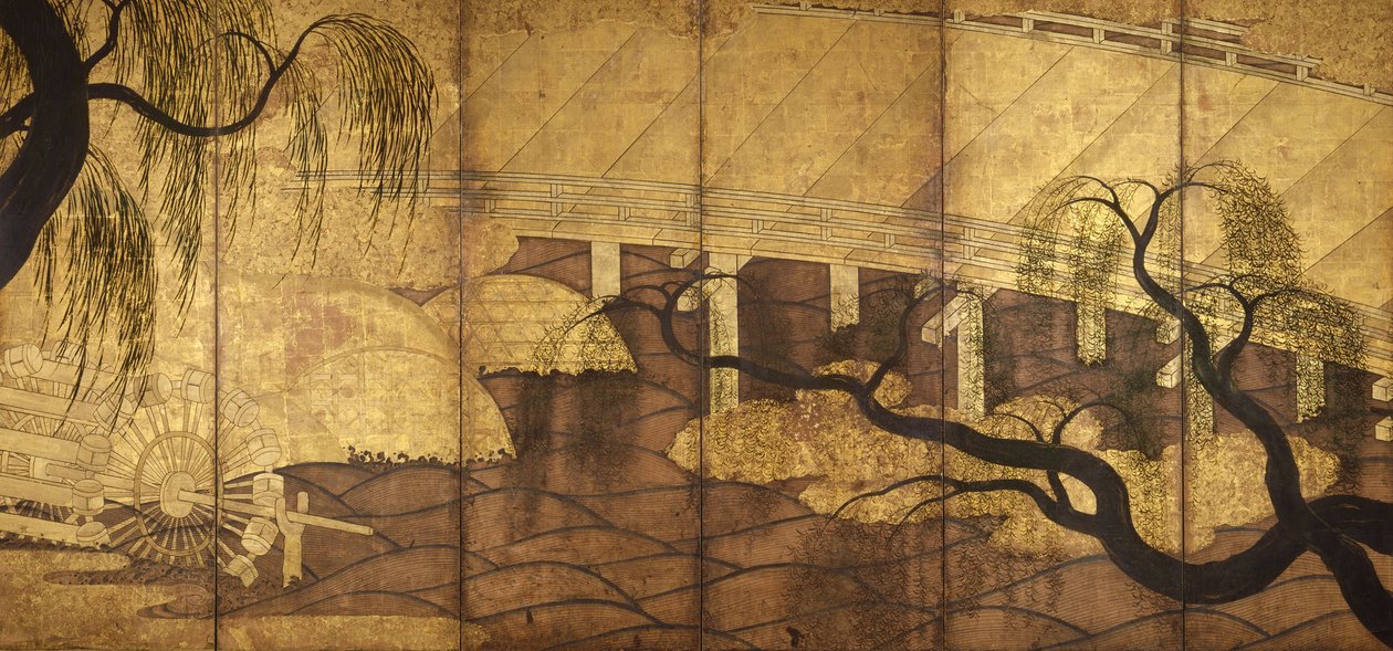 جسر النهر في Uji ، 1568-1615 بواسطة غير معروف