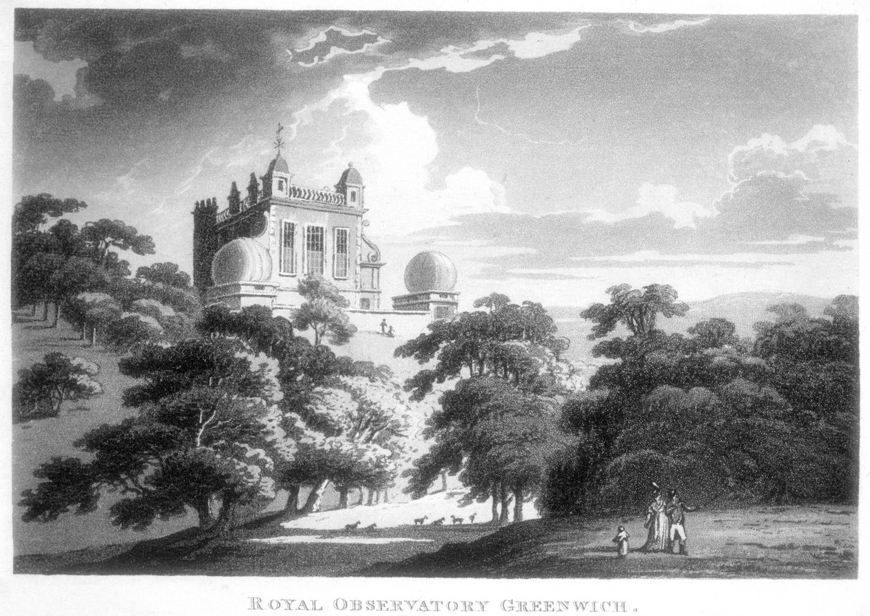 المرصد الملكي غرينتش ، Flamsteed House ، Greenwich Park ، London ، c1820 بواسطة غير معروف