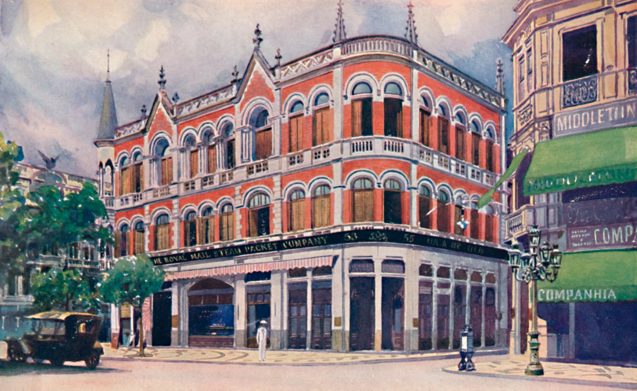 مكاتب شركة Royal Mail Steam Packet ، Avenida Rio Branco. ، 1914 بواسطة غير معروف