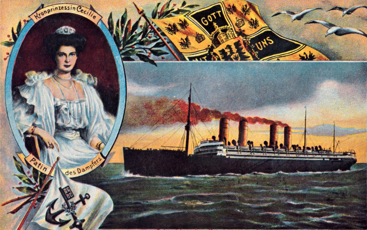 SS SS Princess Cecilie ، c1910. بواسطة غير معروف