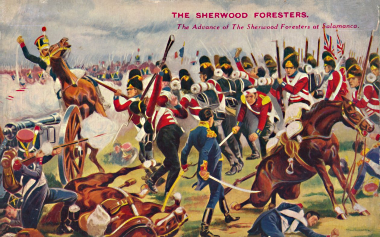 The Sherwood Foresters. تقدم غابات شيروود في سالامانكا ، 1812 ، 1939. بواسطة غير معروف