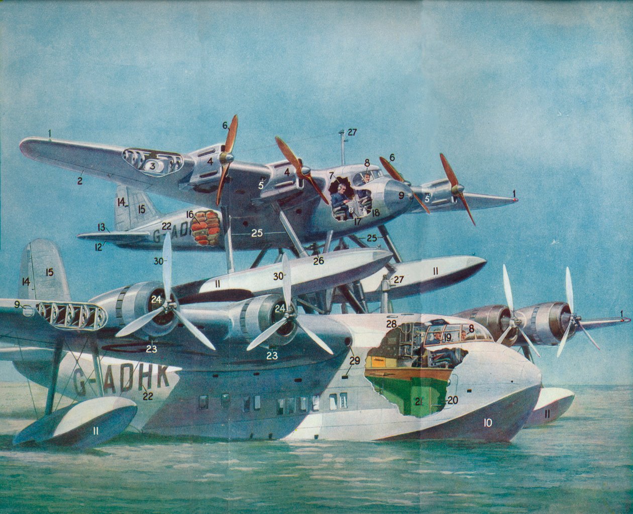 طائرة Short-Mayo المركبة ، c1937 c1937 بواسطة غير معروف