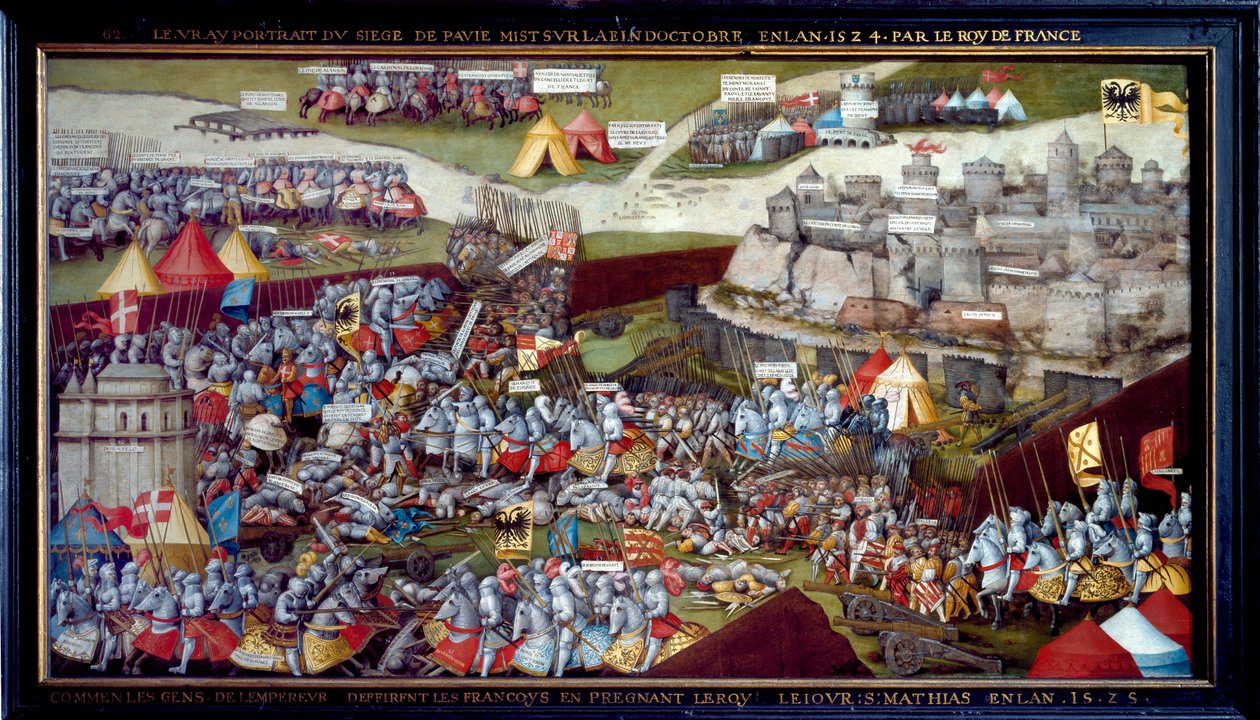 حصار ومعركة بافيا ، 1525-1528 بواسطة غير معروف
