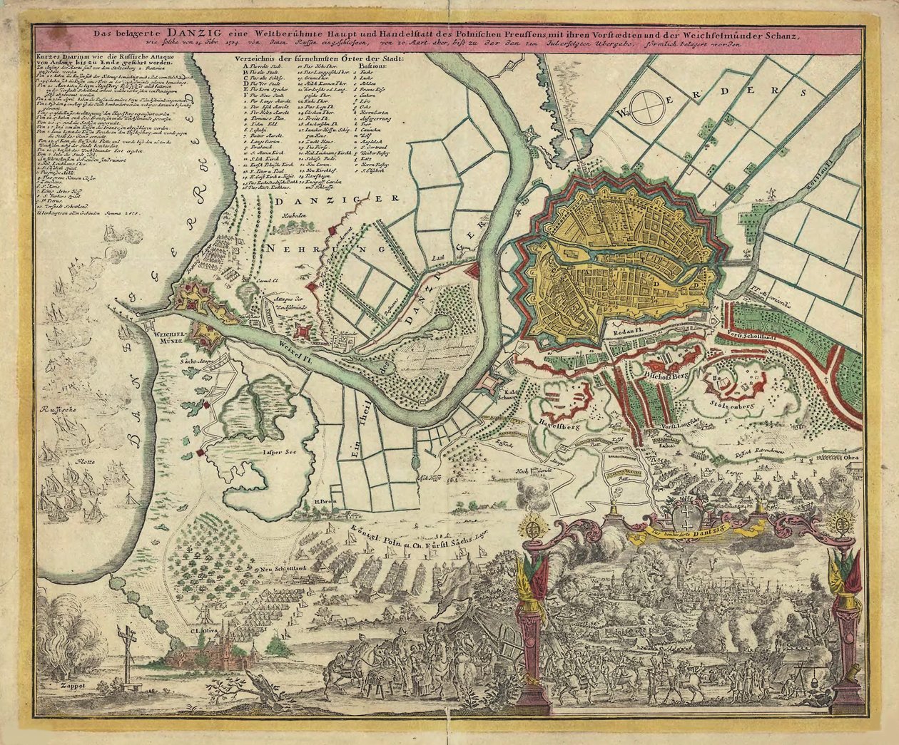 حصار Danzig ، 1734 ، 1730s بواسطة غير معروف