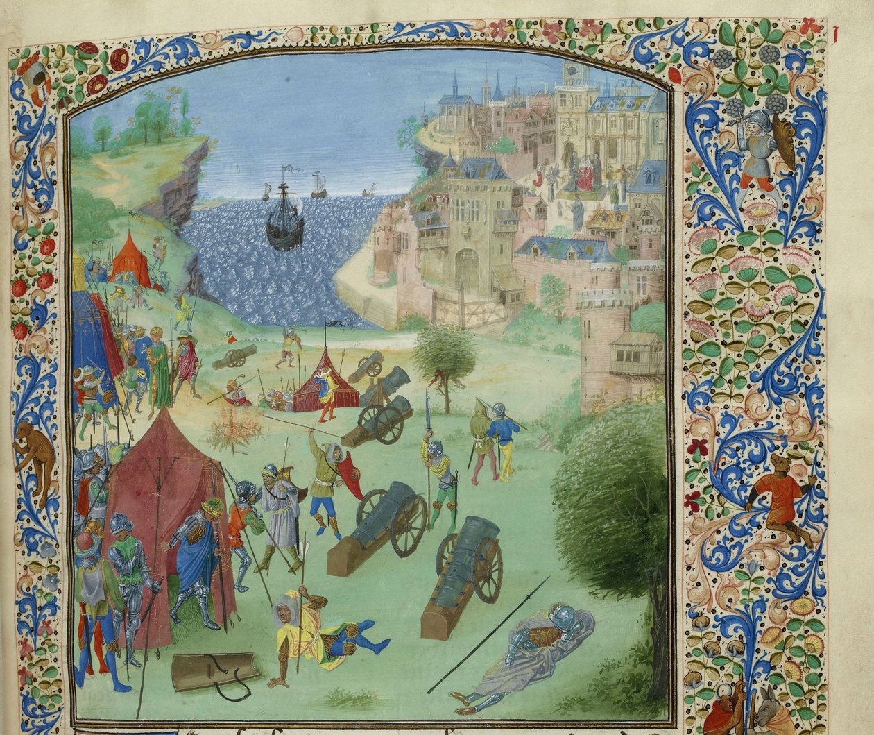 حصار لشبونة ، 1384 ، حوالي 1470-1475. بواسطة غير معروف