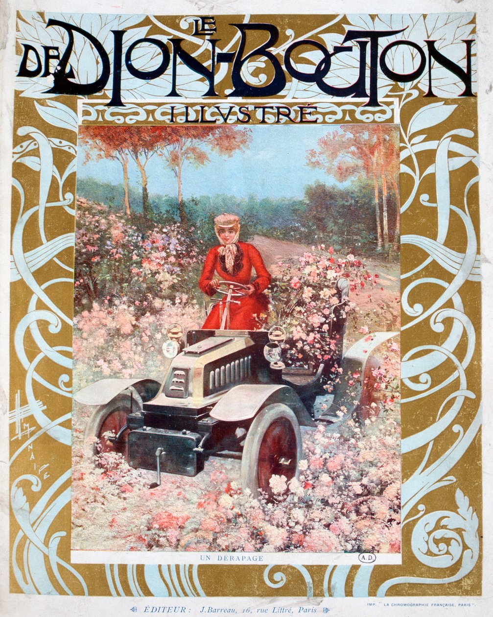 التزلج ، صورة من مجلة Le De Dion-Bouton ، 1909 بواسطة غير معروف