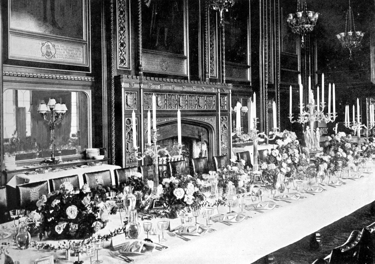غرفة الطعام The Speakers State ، House of Commons ، Westminster ، لندن ، c1905 بواسطة غير معروف