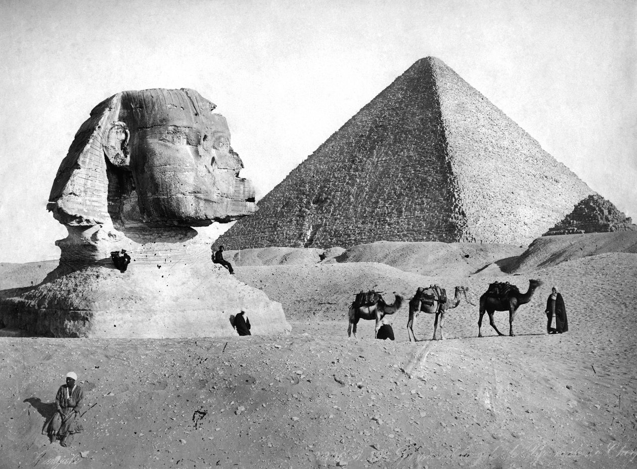 أبو الهول وهرم الجيزة ، مصر ، c1882 بواسطة غير معروف