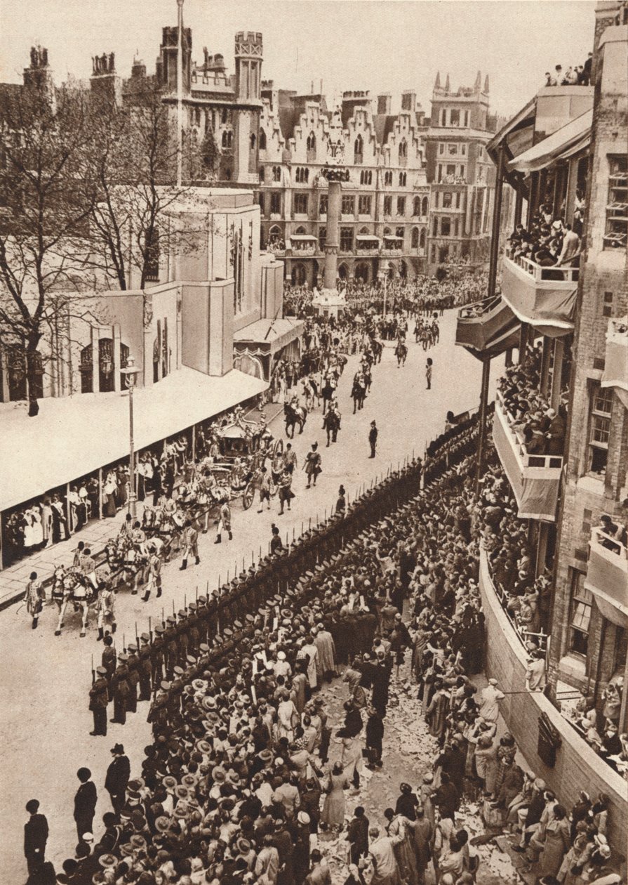يترك مدرب الدولة دير وستمنستر بعد تتويج الملك جورج السادس ، 1937 بواسطة غير معروف