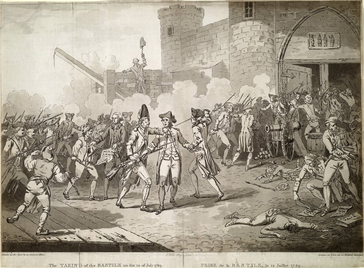 اقتحام الباستيل في 14 يوليو 1789 ، 1789 بواسطة غير معروف