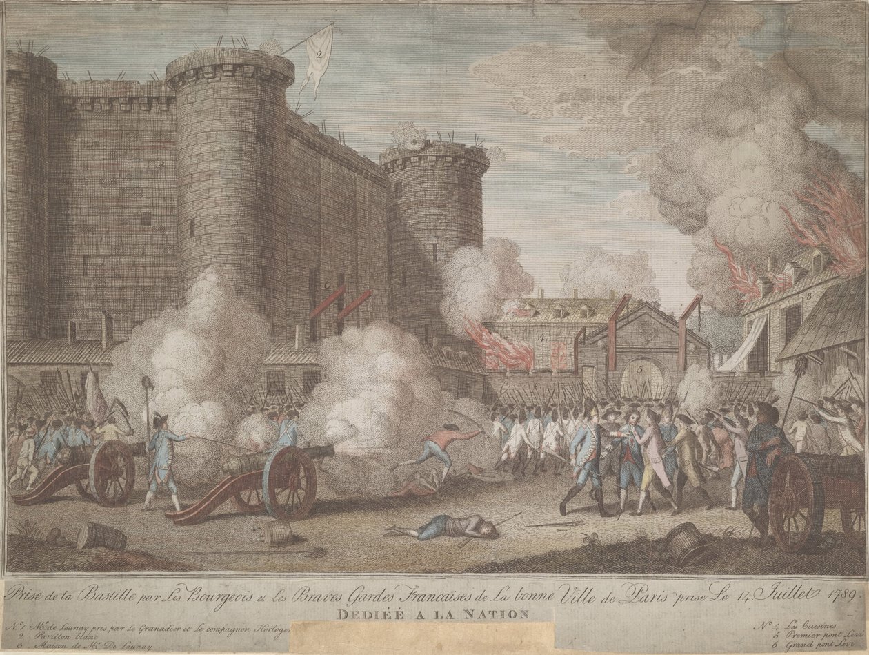 اقتحام الباستيل في 14 يوليو 1789 ، 1789 بواسطة غير معروف