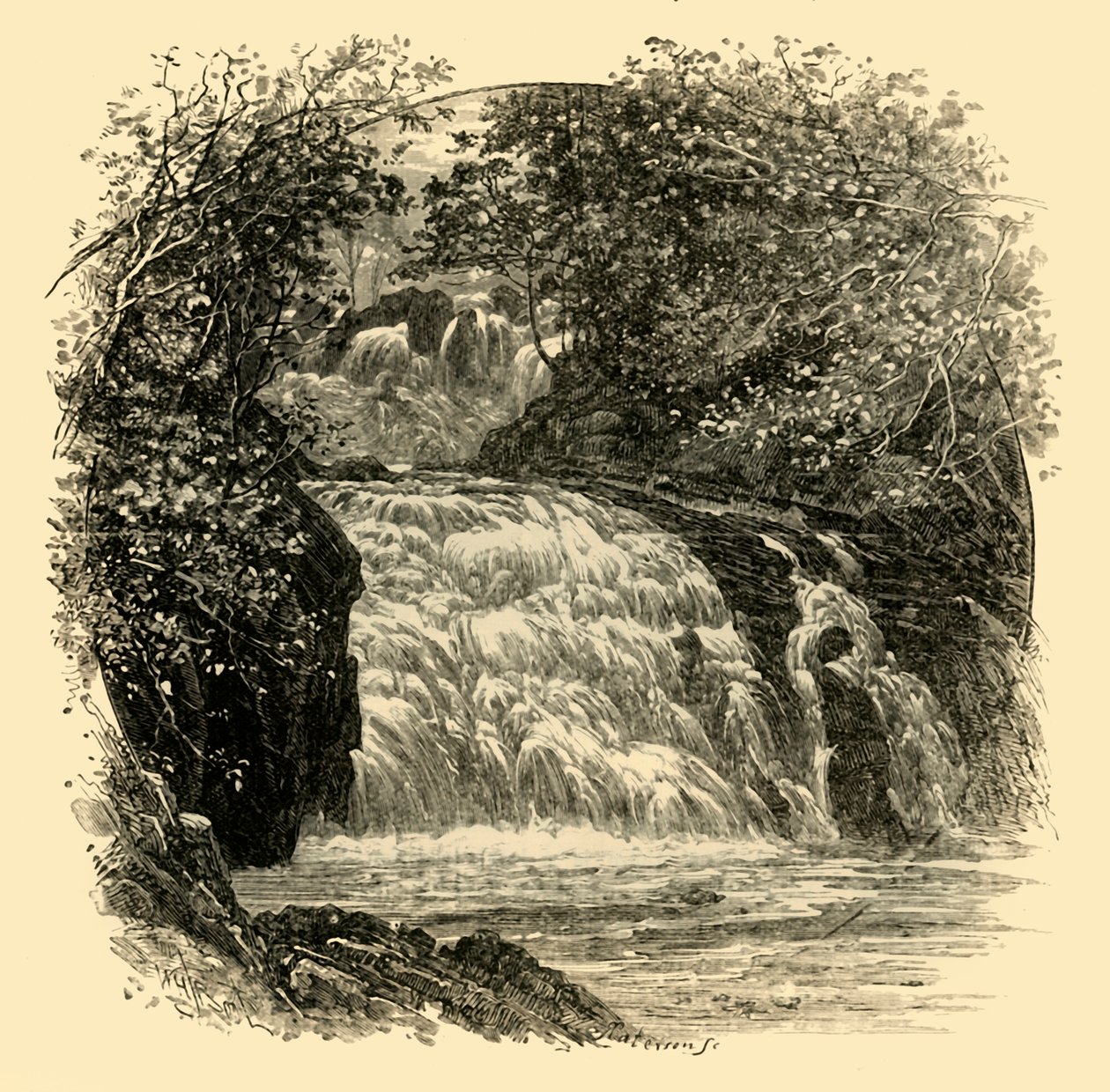 شلالات السنونو ، 1898. بواسطة غير معروف