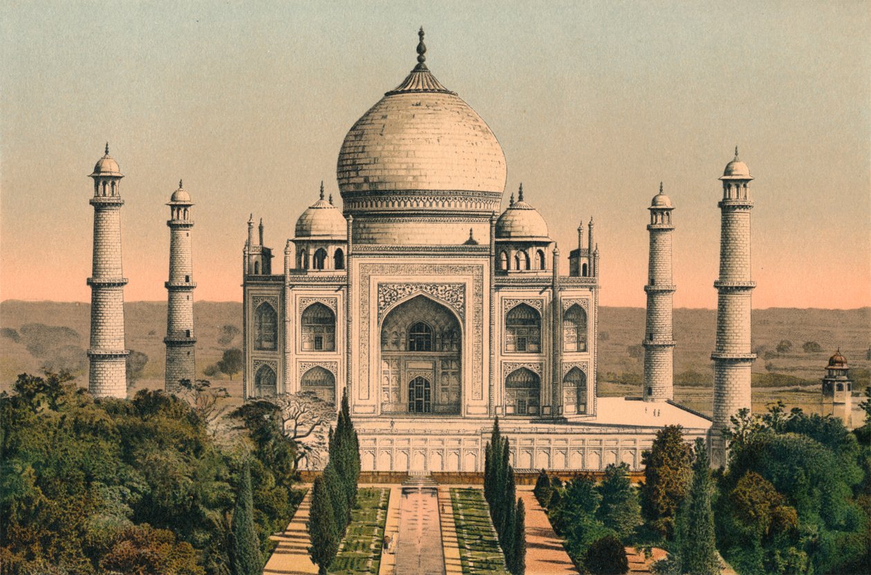 تاج محل في أغرا ، c1895 ، 1904 بواسطة غير معروف