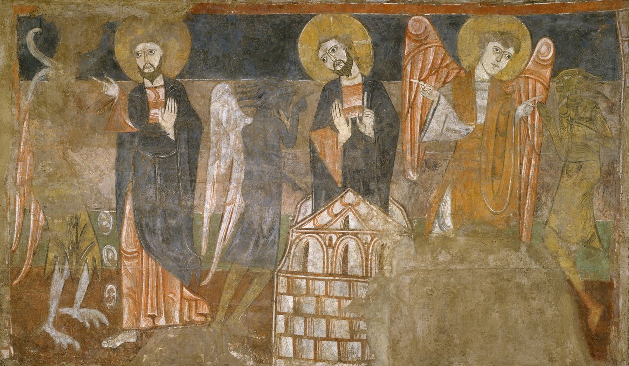 إغراء المسيح من قبل الشيطان ، النصف الأول من القرن الثاني عشر ربما 1129-34. بواسطة غير معروف