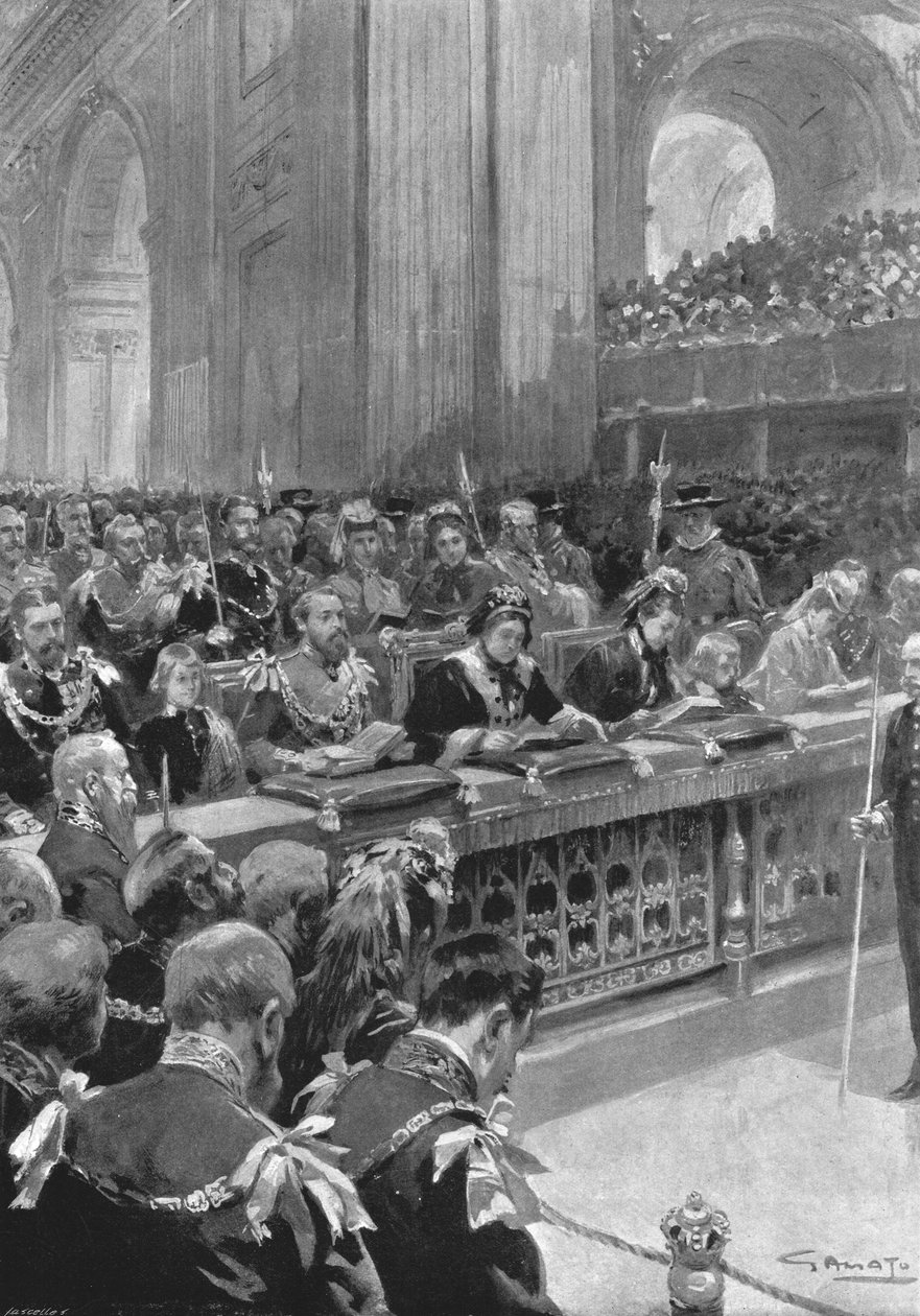 خدمة عيد الشكر لاستعادة أمير ويلز ... 1872 ، 1901. بواسطة غير معروف