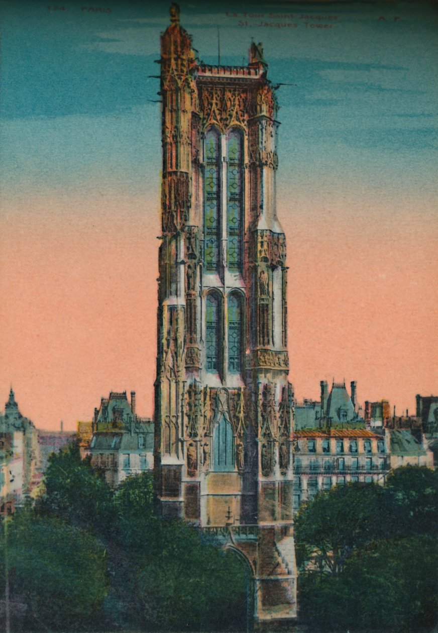 The Tour Saint-Jacques، Paris، c1920 بواسطة غير معروف
