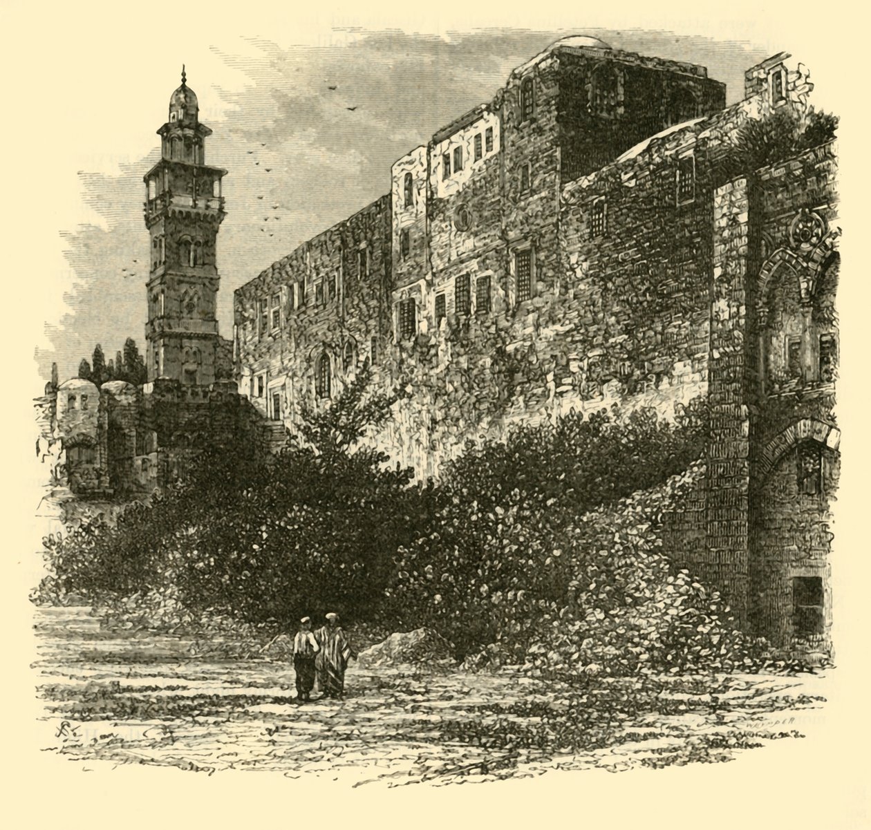 برج أنطونيا ، القدس ، 1890. بواسطة غير معروف