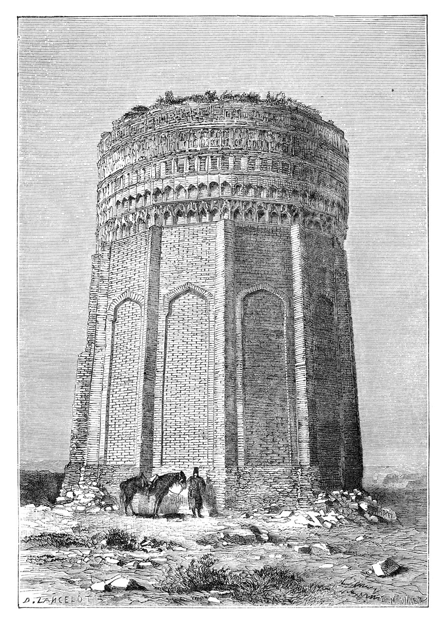 برج ميماندان ، بلاد فارس إيران ، 1895 بواسطة غير معروف