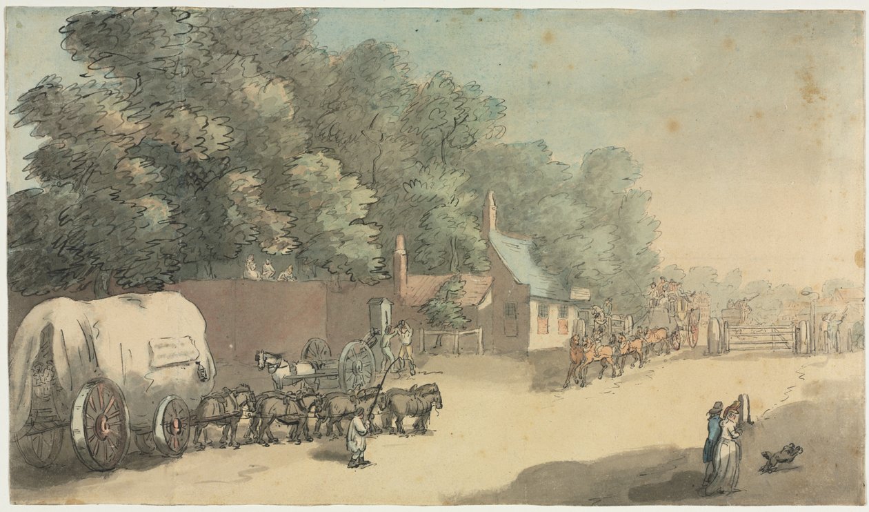 بوابة Turnpike ، 1700s. بواسطة غير معروف