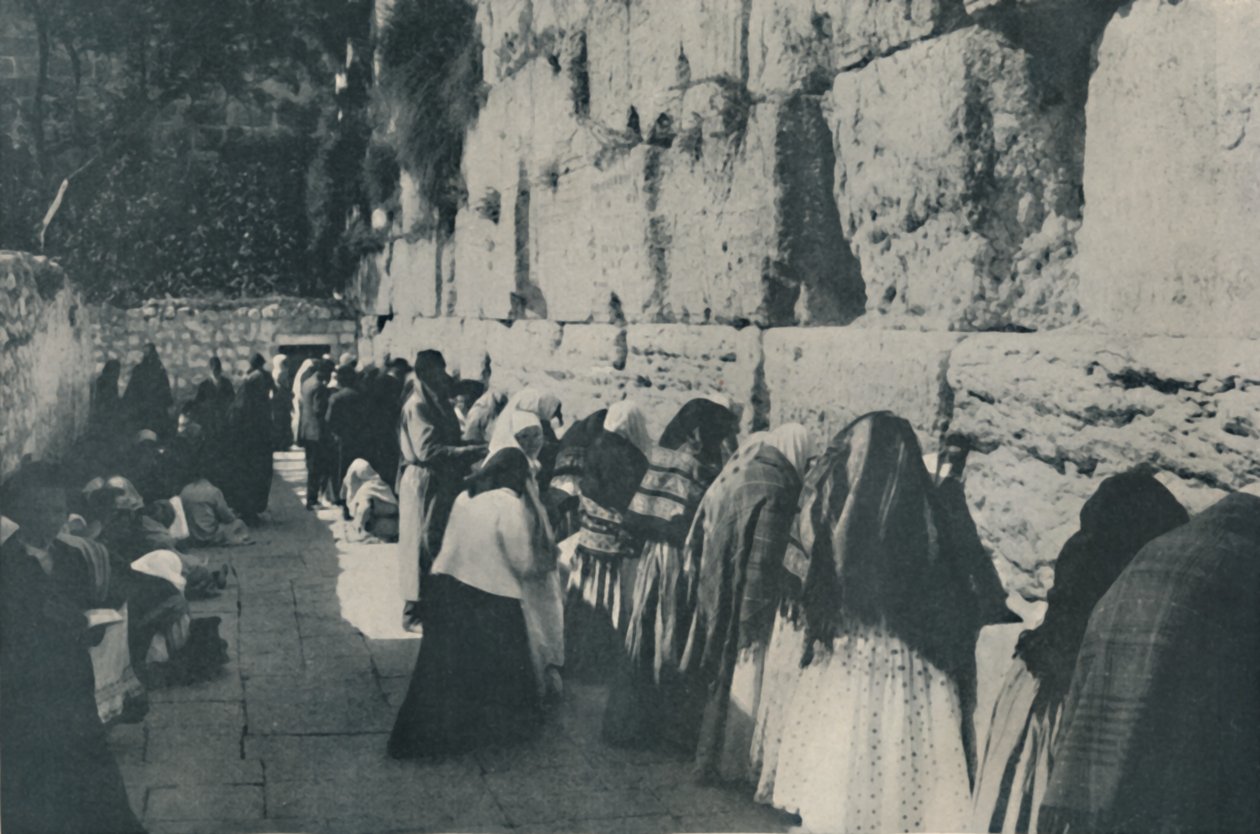 حائط المبكى: يوم الرثاء للمدينة المفقودة من آبائهم ، c1935. بواسطة غير معروف