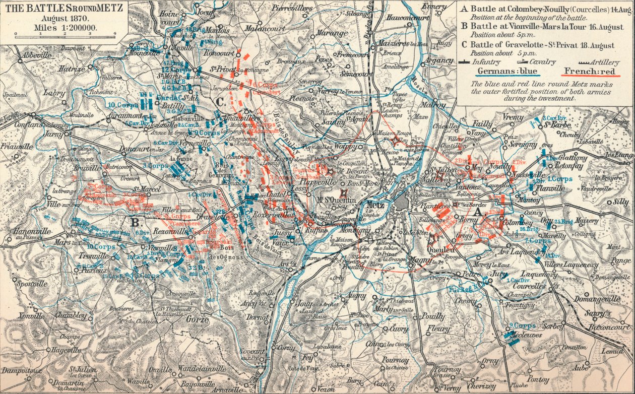 حرب 1870-1871. من خطط هيئة الأركان العامة البروسية ومصادر أخرى ، 1907 بواسطة غير معروف
