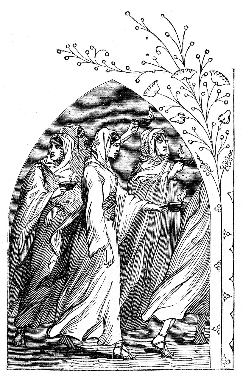 ستلتقي Wise Virgins العريس ، وتألق مصابيحها بشكل مشرق ، 1883 بواسطة غير معروف