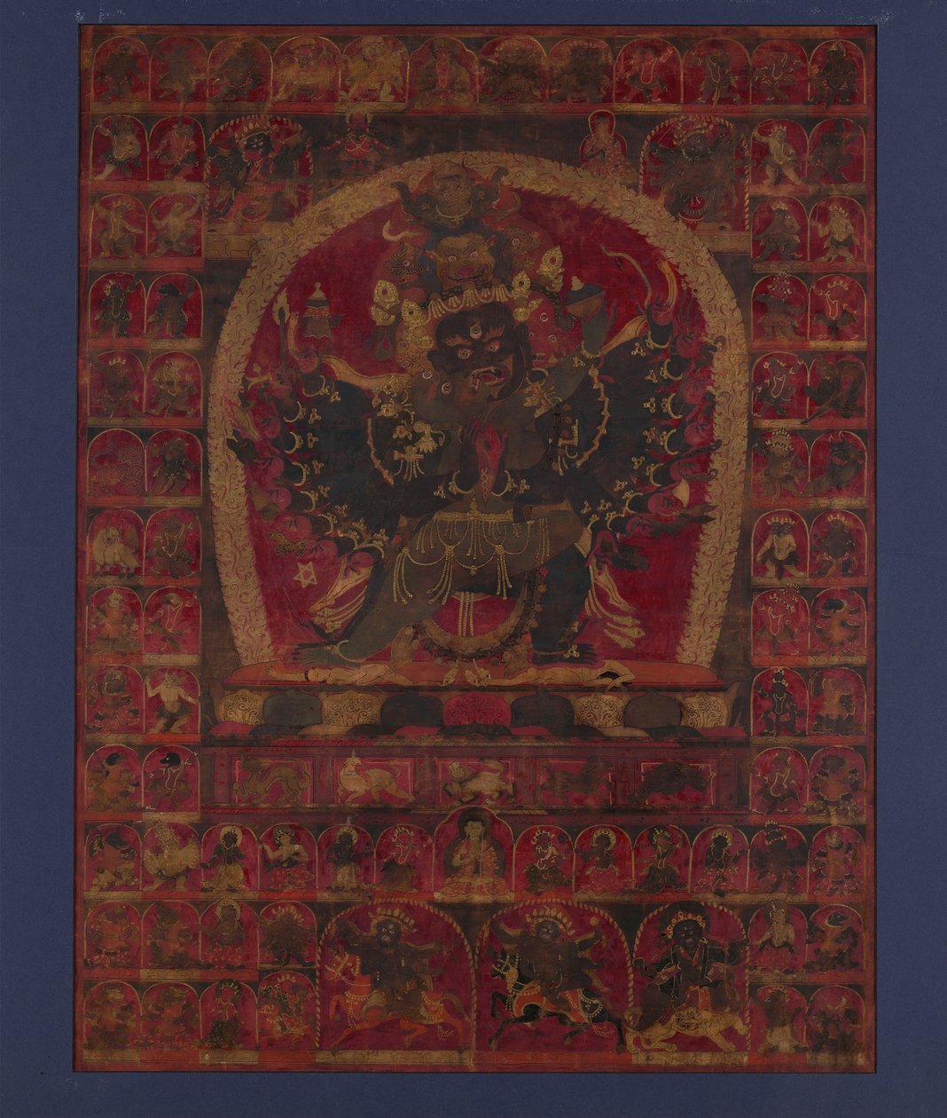 The Wrathful Bon Deity Walse Ngampa ، أحد آلهة التأمل الخمسة في القلعة ، أوائل القرن الخامس عشر. بواسطة غير معروف