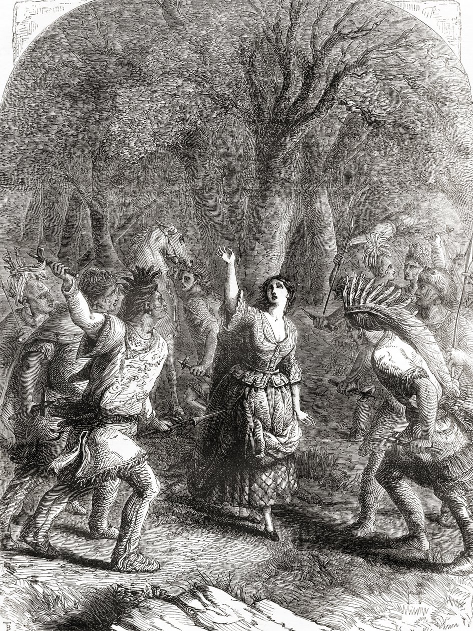 اختطاف جيني الملقب جين ماكريا وقتلها لاحقًا على يد الهنود في عام 1777 أثناء الحرب الثورية الأمريكية. بواسطة غير معروف