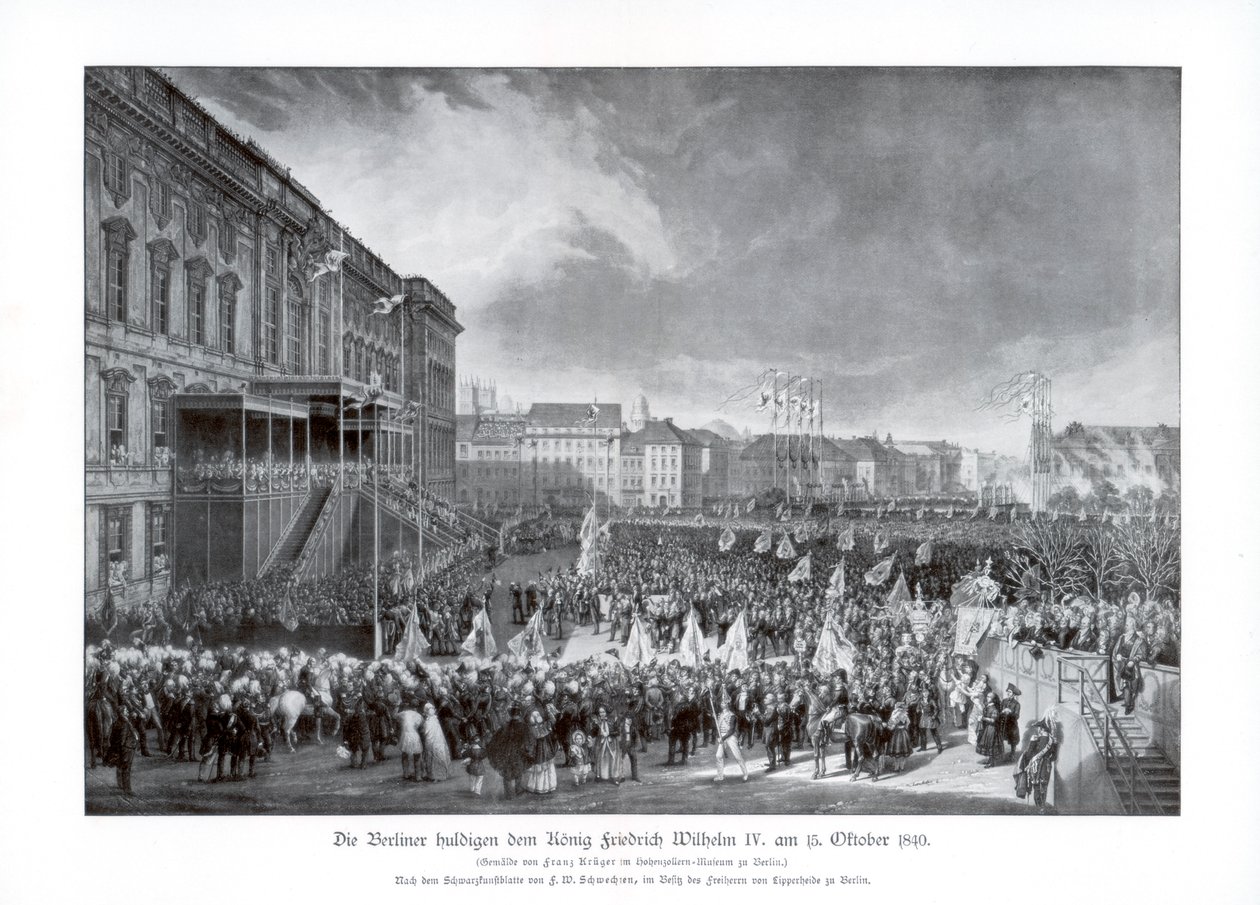 الانضمام إلى عرش فريدريك ويليام الرابع من بروسيا ، 15 أكتوبر 1840 ، 1900. بواسطة غير معروف