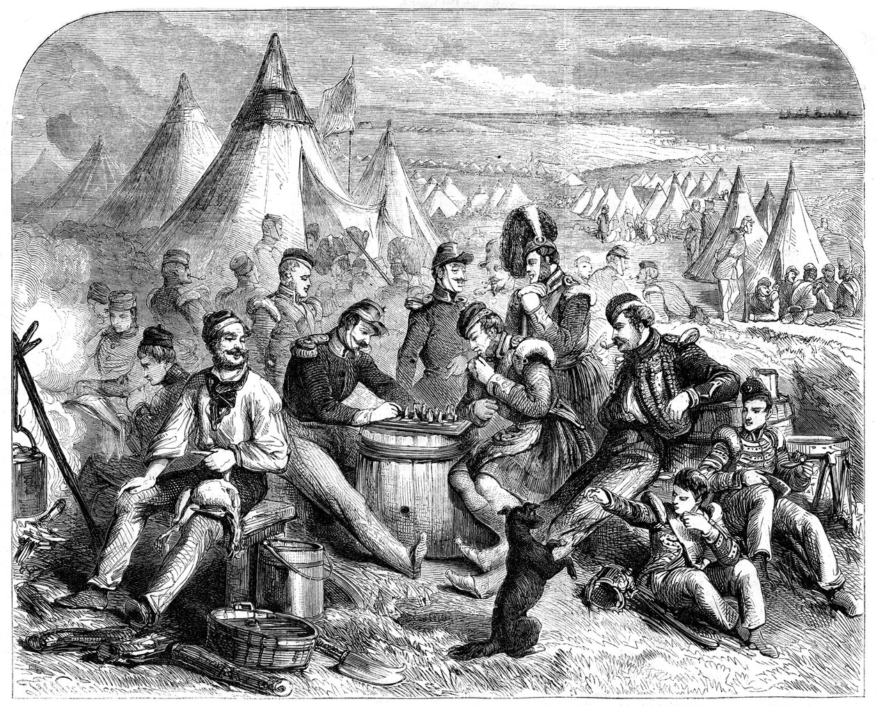 تسليح الجنود قبل سيفاستوبول ، 1855 بواسطة غير معروف