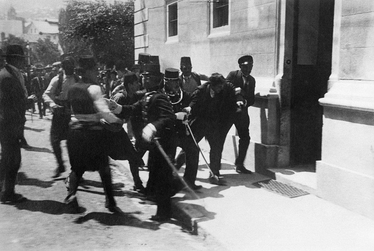 القبض على القاتل جافريلو برينسيب في 28 يونيو 1914 ، 1914. بواسطة غير معروف